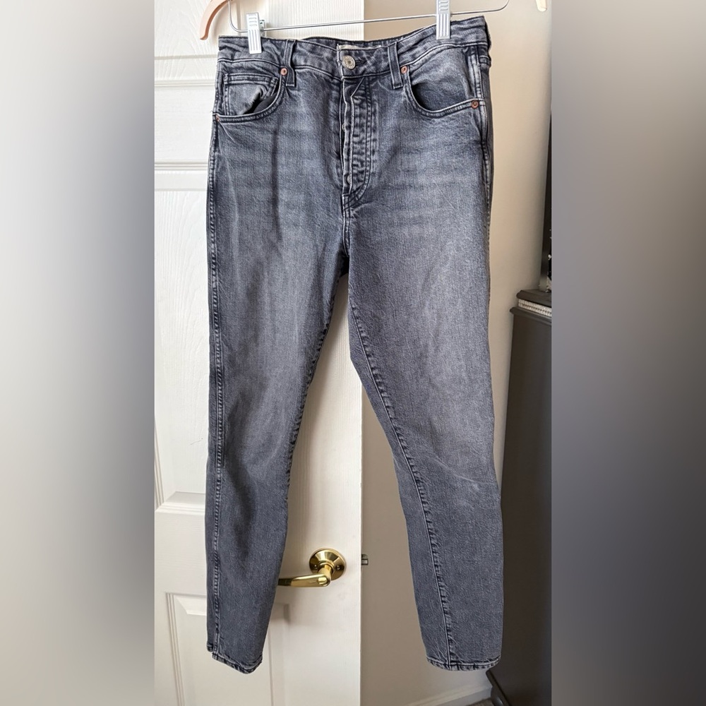 rave Men's Slim Straight Jeans in Washed Grey